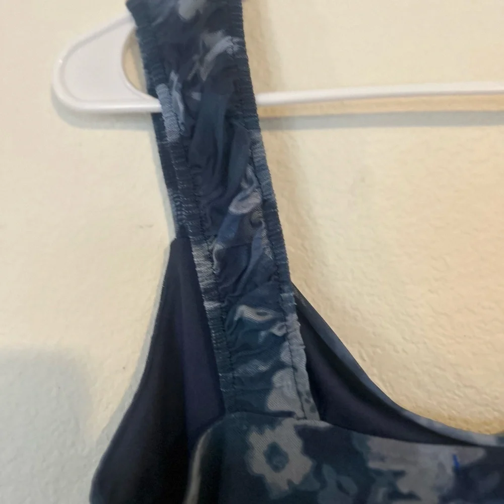 Stitch & Pine Medium Floral Blue Dress Y2K Vibes